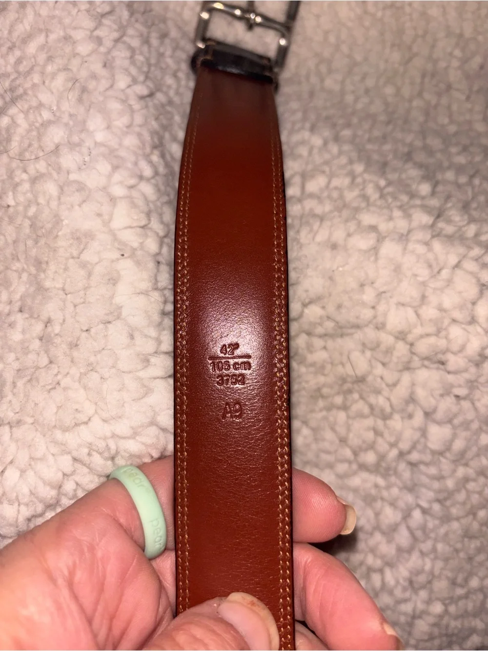 Coach Reversible Black Brown Leather Belt Size 42 105cm